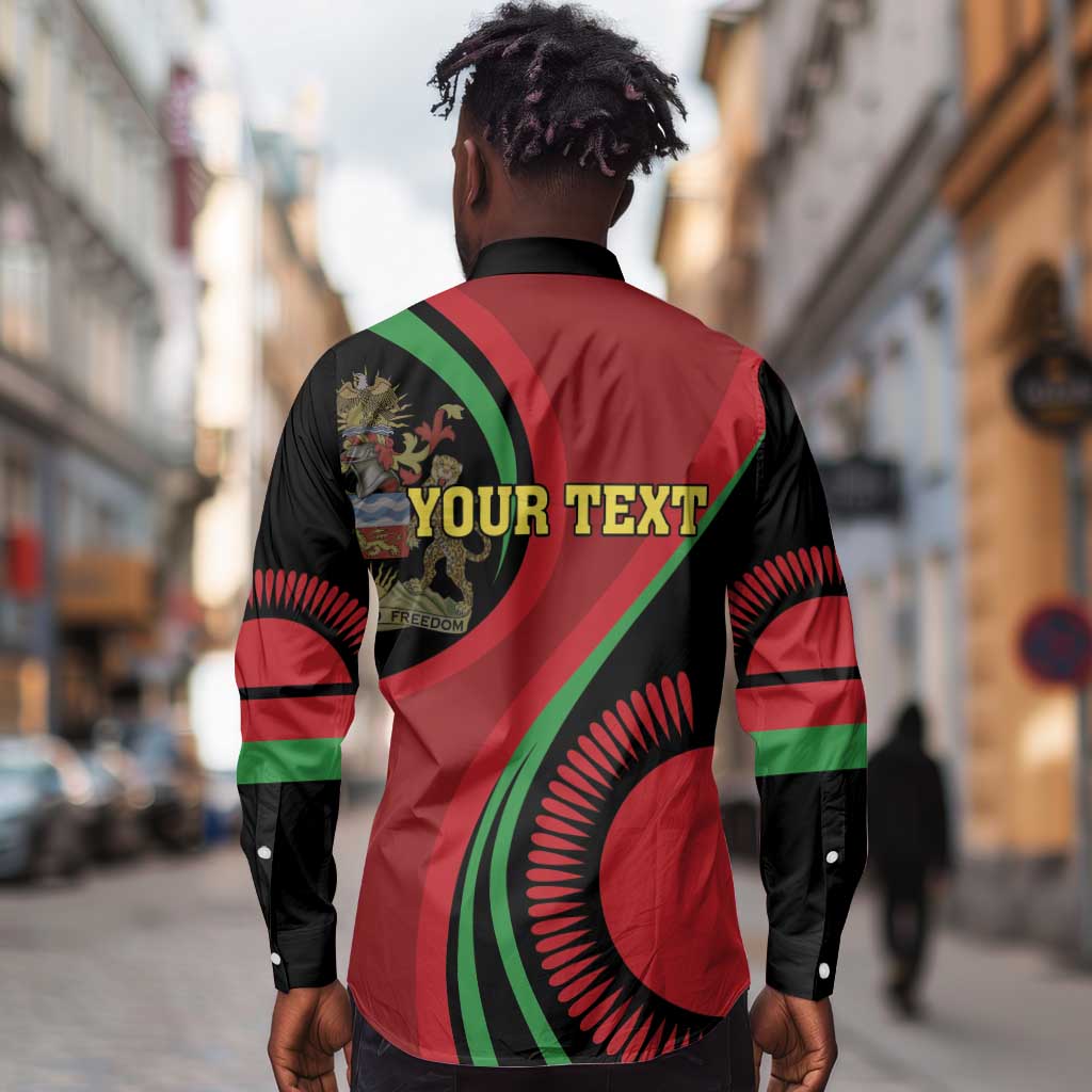 Malawi Independence Day Long Sleeve Button Shirt Unity and Freedom