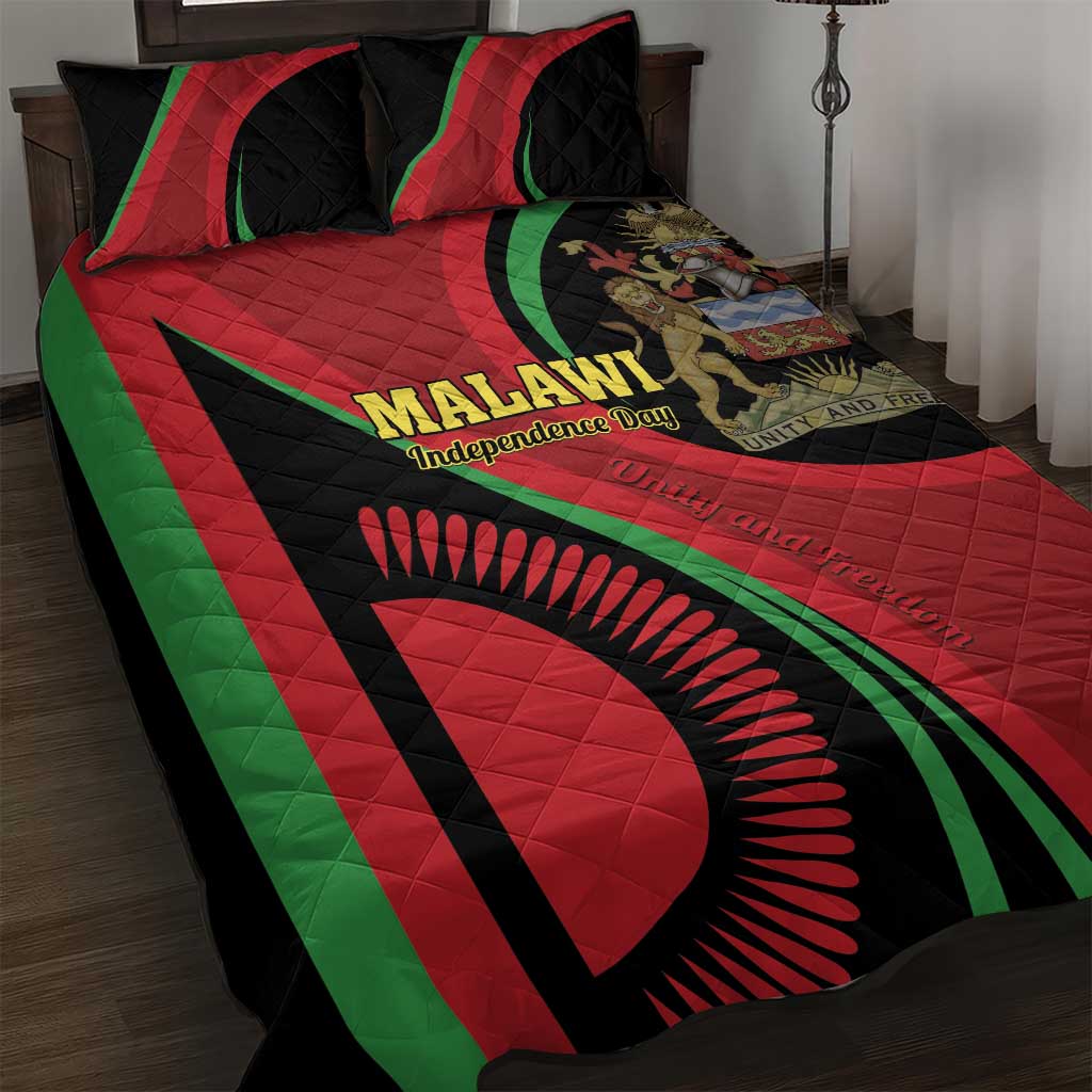 Malawi Independence Day Quilt Bed Set Unity and Freedom