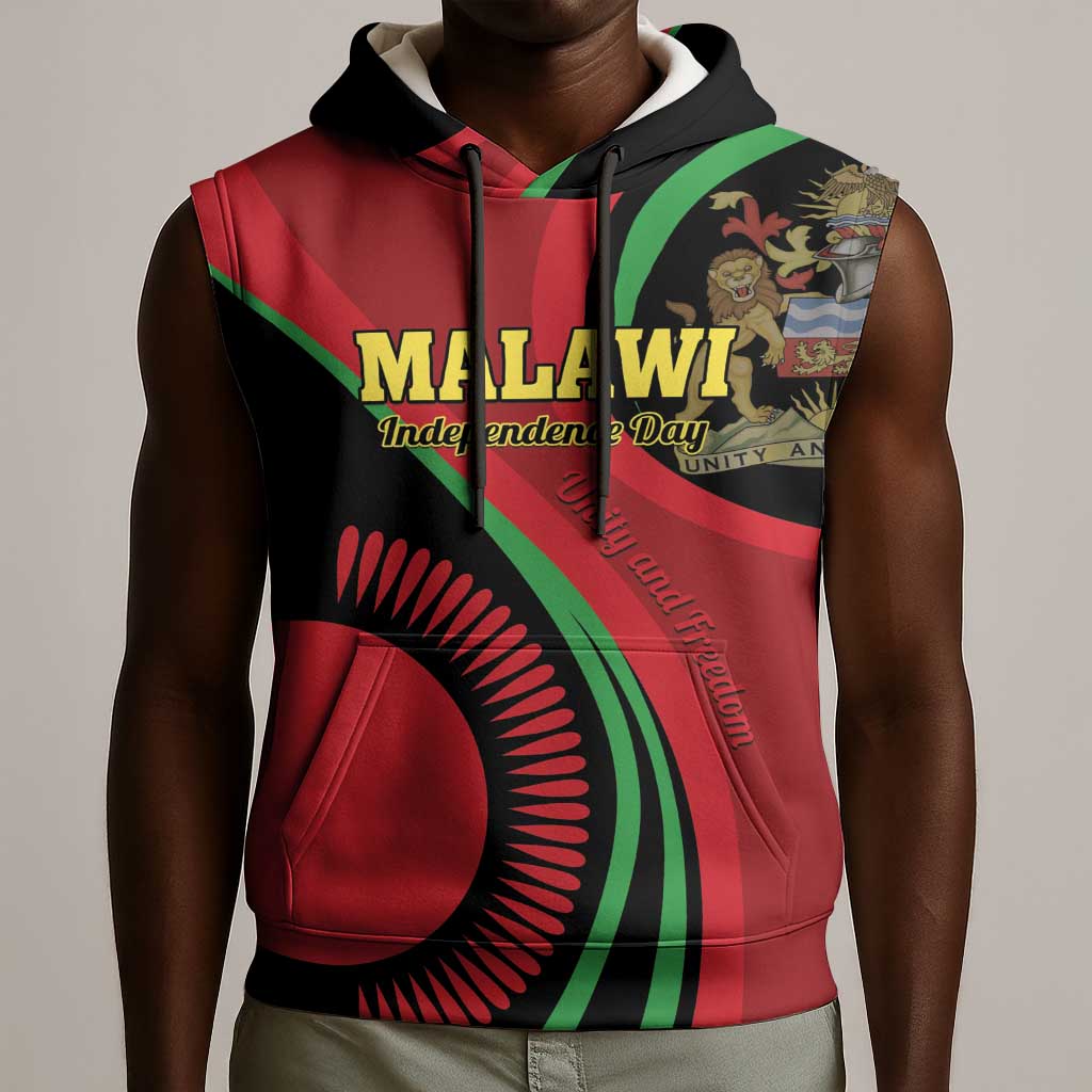 Malawi Independence Day Sleeveless Hoodie Unity and Freedom - African Pride