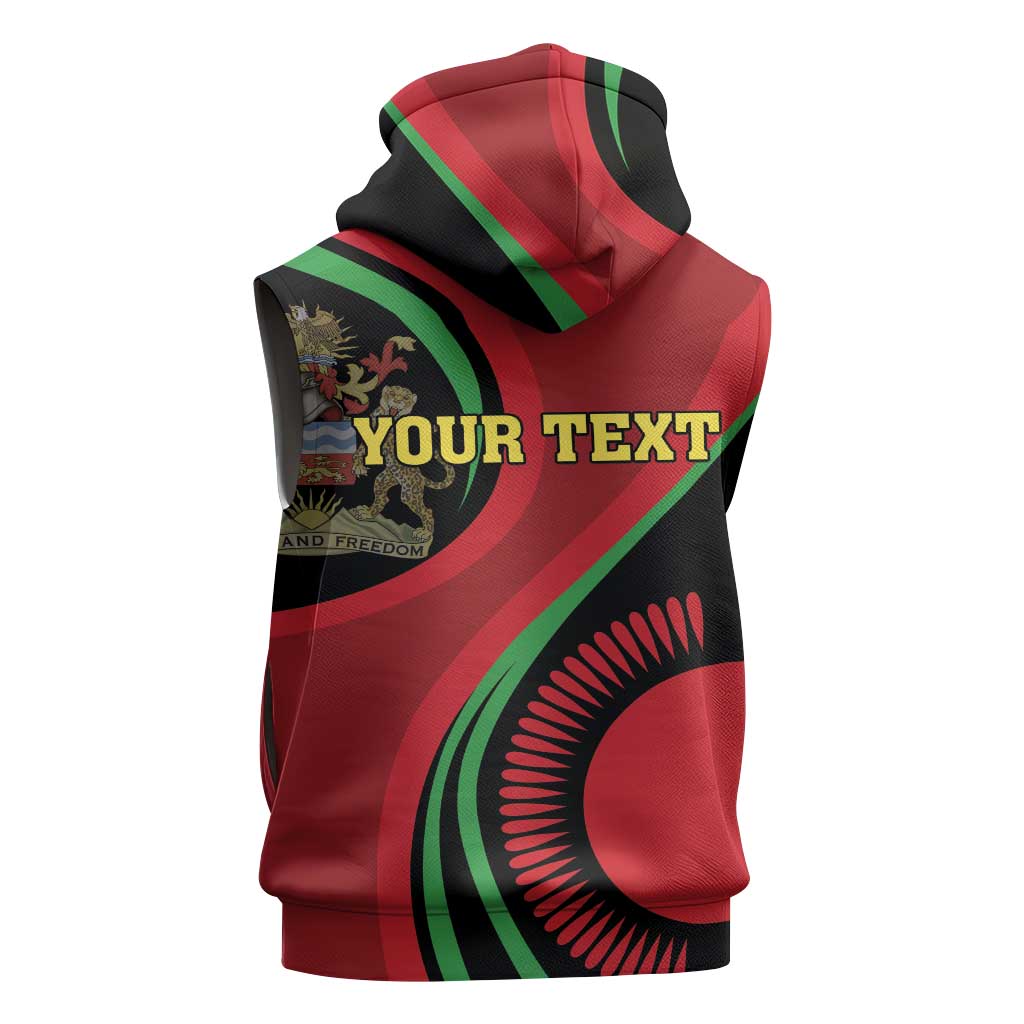Malawi Independence Day Sleeveless Zip Hoodie Unity and Freedom - African Pride