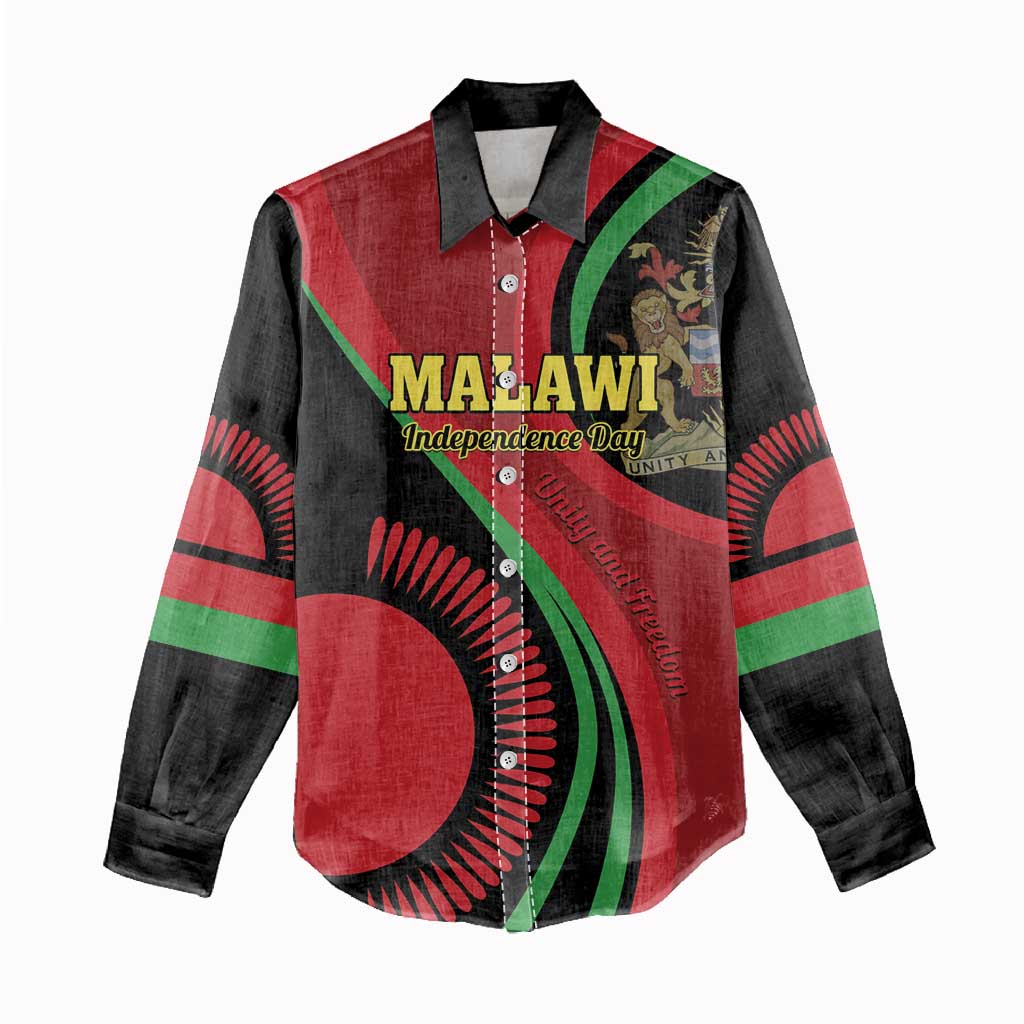 Malawi Independence Day Women Casual Shirt Unity and Freedom LT01