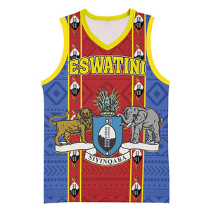Eswatini African Pattern Basketball Jersey Swaziland Shield Siyinqaba - African Pride