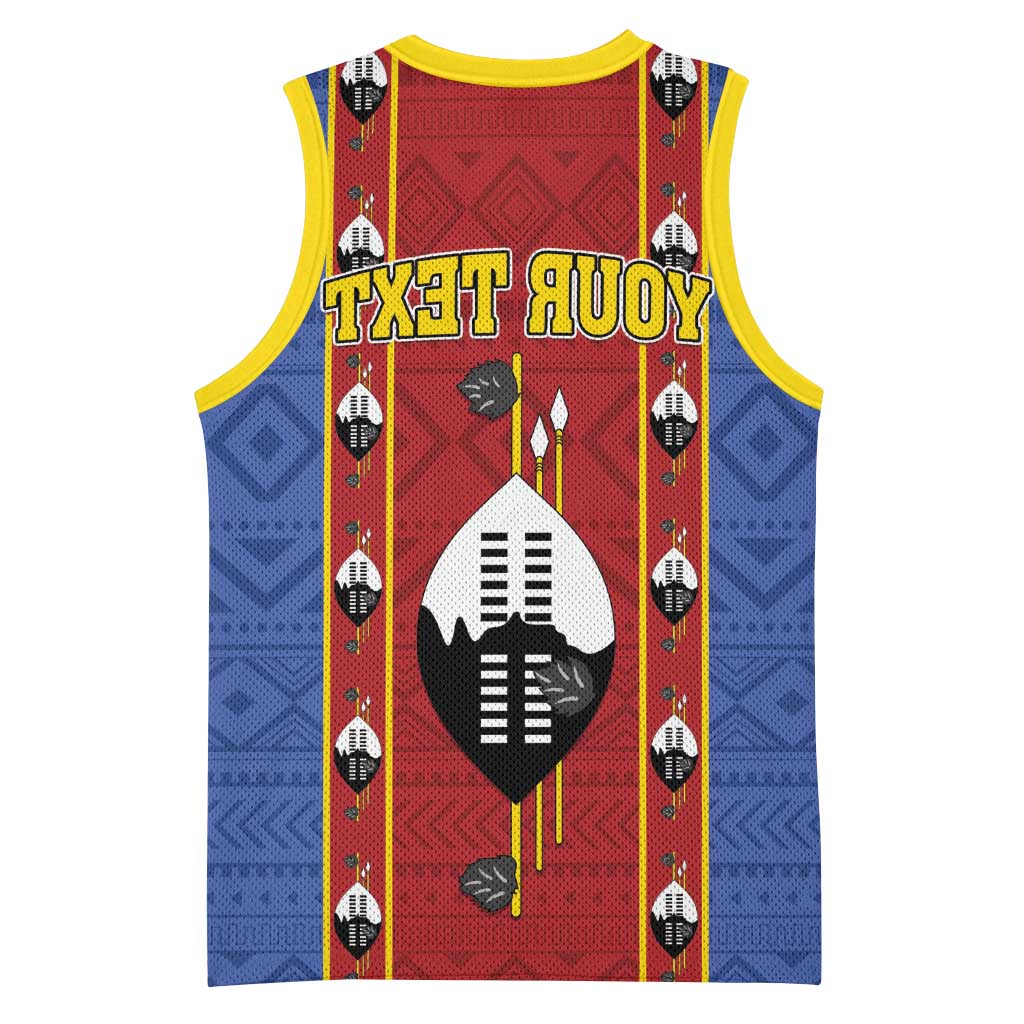 Eswatini African Pattern Basketball Jersey Swaziland Shield Siyinqaba - African Pride