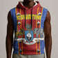 Eswatini African Pattern Sleeveless Hoodie Swaziland Shield Siyinqaba - African Pride