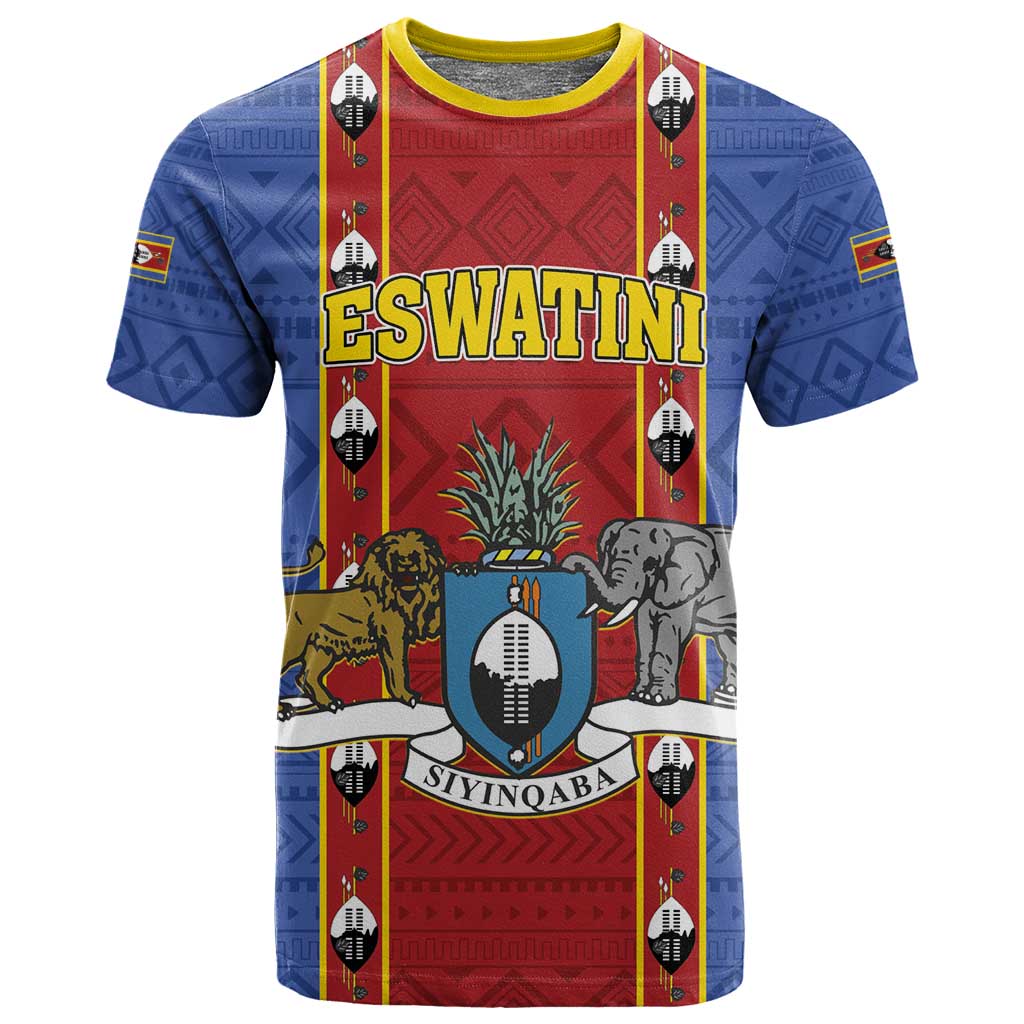 Eswatini African Pattern T shirt Swaziland Shield Siyinqaba