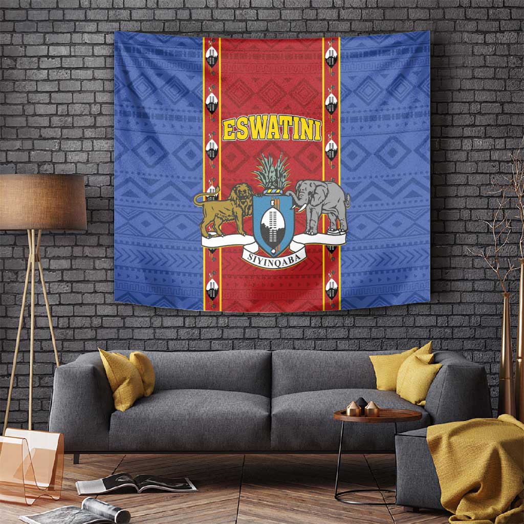 Eswatini African Pattern Tapestry Swaziland Shield Siyinqaba