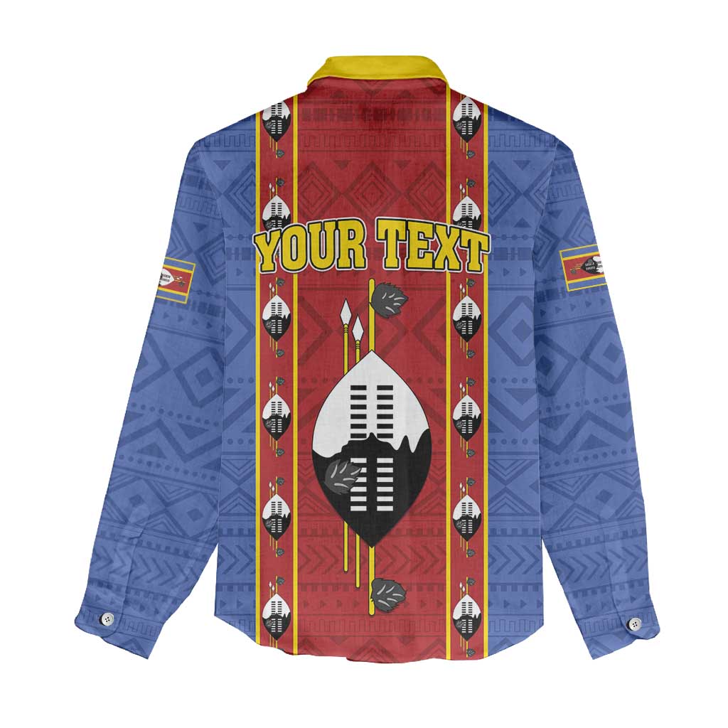 Eswatini African Pattern Women Casual Shirt Swaziland Shield Siyinqaba LT01