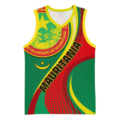 Personalized Mauritania Independence Day Basketball Jersey with Mauritanian Seal - Special Version - African Pride