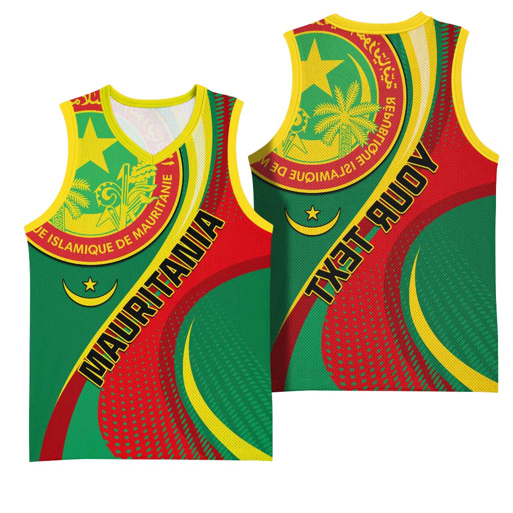 Personalized Mauritania Independence Day Basketball Jersey with Mauritanian Seal - Special Version - African Pride