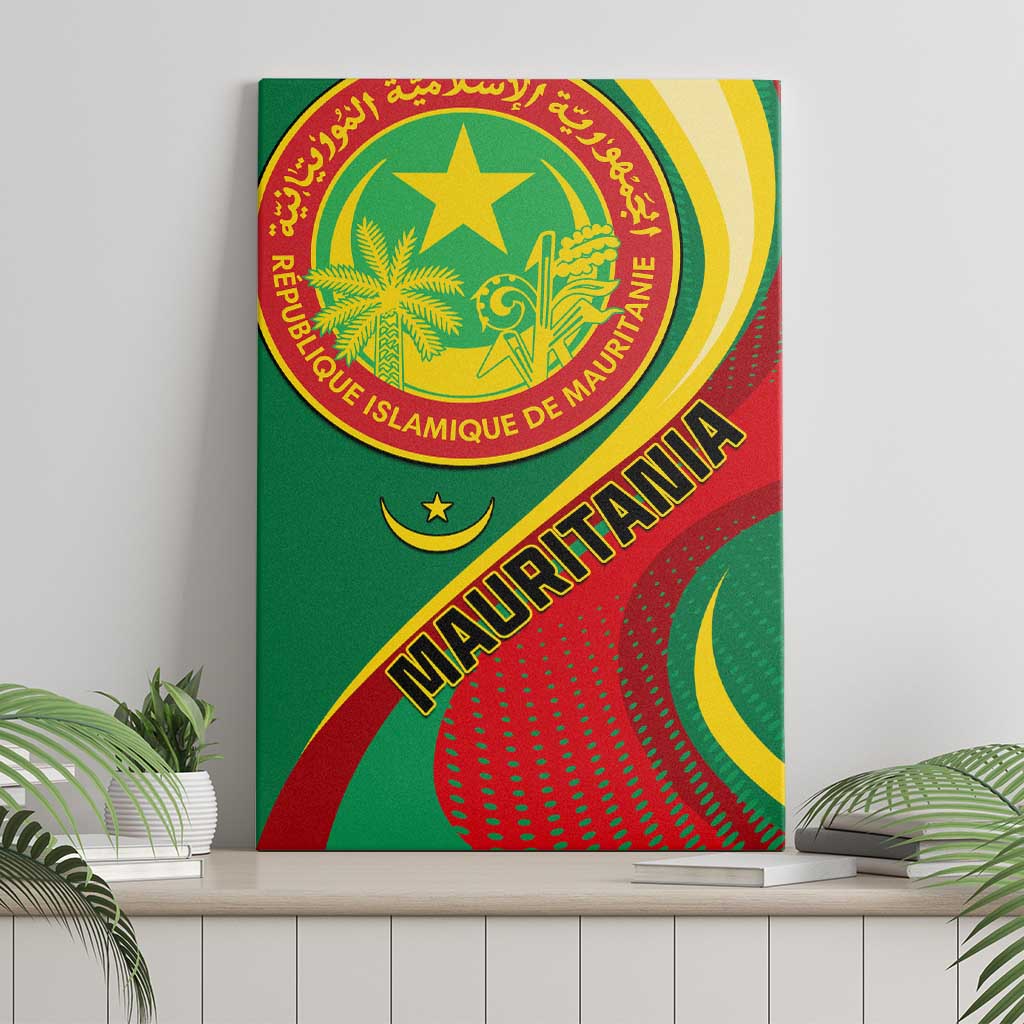 Mauritania Independence Day Canvas Wall Art with Mauritanian Seal - Special Version