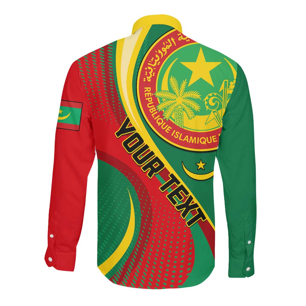 Personalized Mauritania Independence Day Long Sleeve Button Shirt with Mauritanian Seal - Special Version