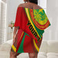 Personalized Mauritania Independence Day Off Shoulder Short Dress with Mauritanian Seal - Special Version LT01