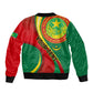 Personalized Mauritania Independence Day Sleeve Zip Bomber Jacket with Mauritanian Seal - Special Version