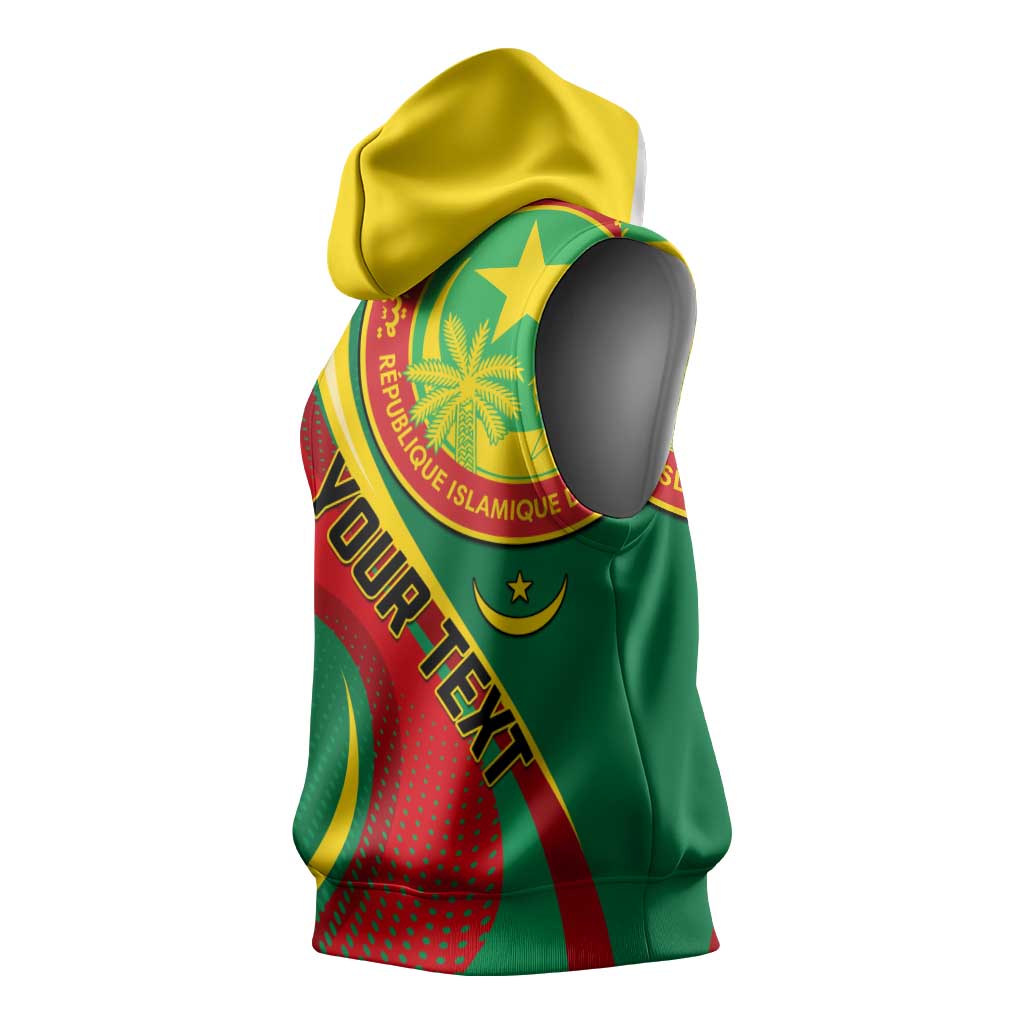 Personalized Mauritania Independence Day Sleeveless Hoodie with Mauritanian Seal - Special Version - African Pride