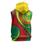 Personalized Mauritania Independence Day Sleeveless Zip Hoodie with Mauritanian Seal - Special Version - African Pride