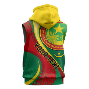Personalized Mauritania Independence Day Sleeveless Zip Hoodie with Mauritanian Seal - Special Version - African Pride
