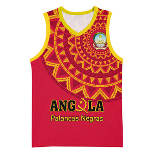 Support Palancas Negras - Red Angola Football Basketball Jersey - African Pride