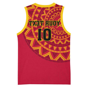 Support Palancas Negras - Red Angola Football Basketball Jersey - African Pride