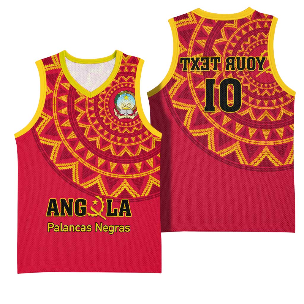 Support Palancas Negras - Red Angola Football Basketball Jersey - African Pride