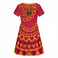 Support Palancas Negras - Red Angola Football Kid Short Sleeve Dress