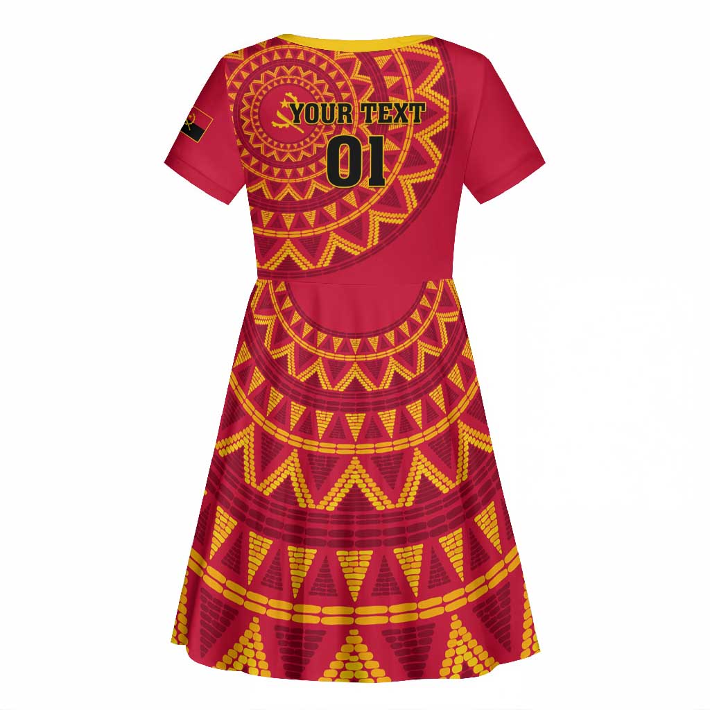 Support Palancas Negras - Red Angola Football Kid Short Sleeve Dress