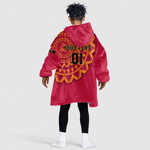 Support Palancas Negras - Red Angola Football KId Wearable Blanket Hoodie