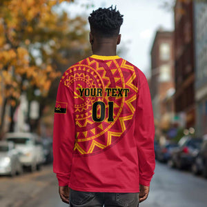 Support Palancas Negras - Red Angola Football Long Sleeve Shirt LT01