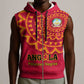 Support Palancas Negras - Red Angola Football Sleeveless Zip Hoodie - African Pride
