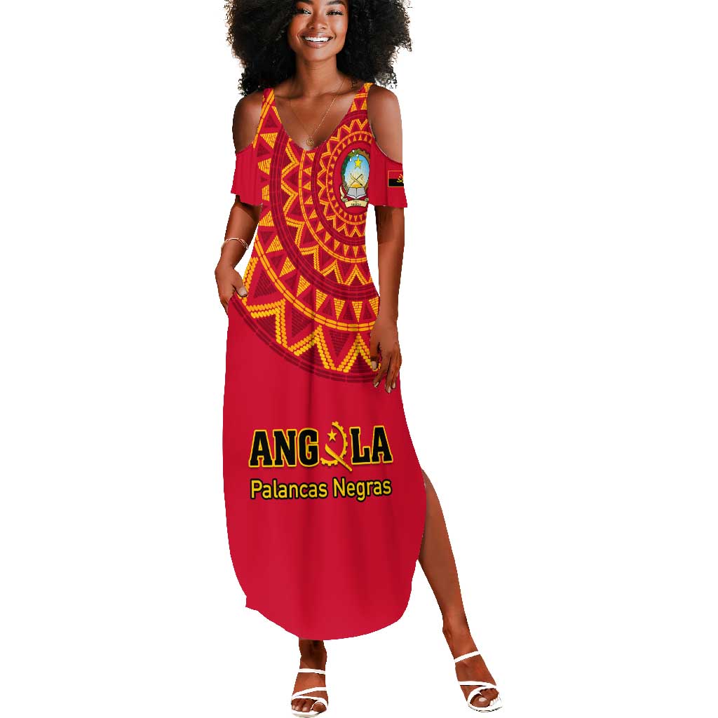 Support Palancas Negras - Red Angola Football Summer Maxi Dress