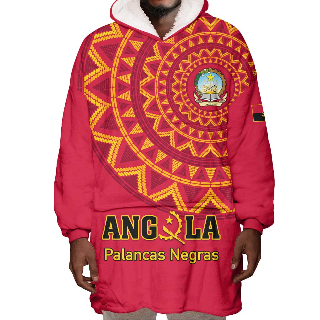 Support Palancas Negras - Red Angola Football Wearable Blanket Hoodie