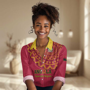 Support Palancas Negras - Red Angola Football Women Casual Shirt LT01