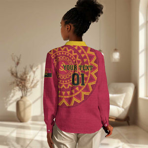 Support Palancas Negras - Red Angola Football Women Casual Shirt LT01