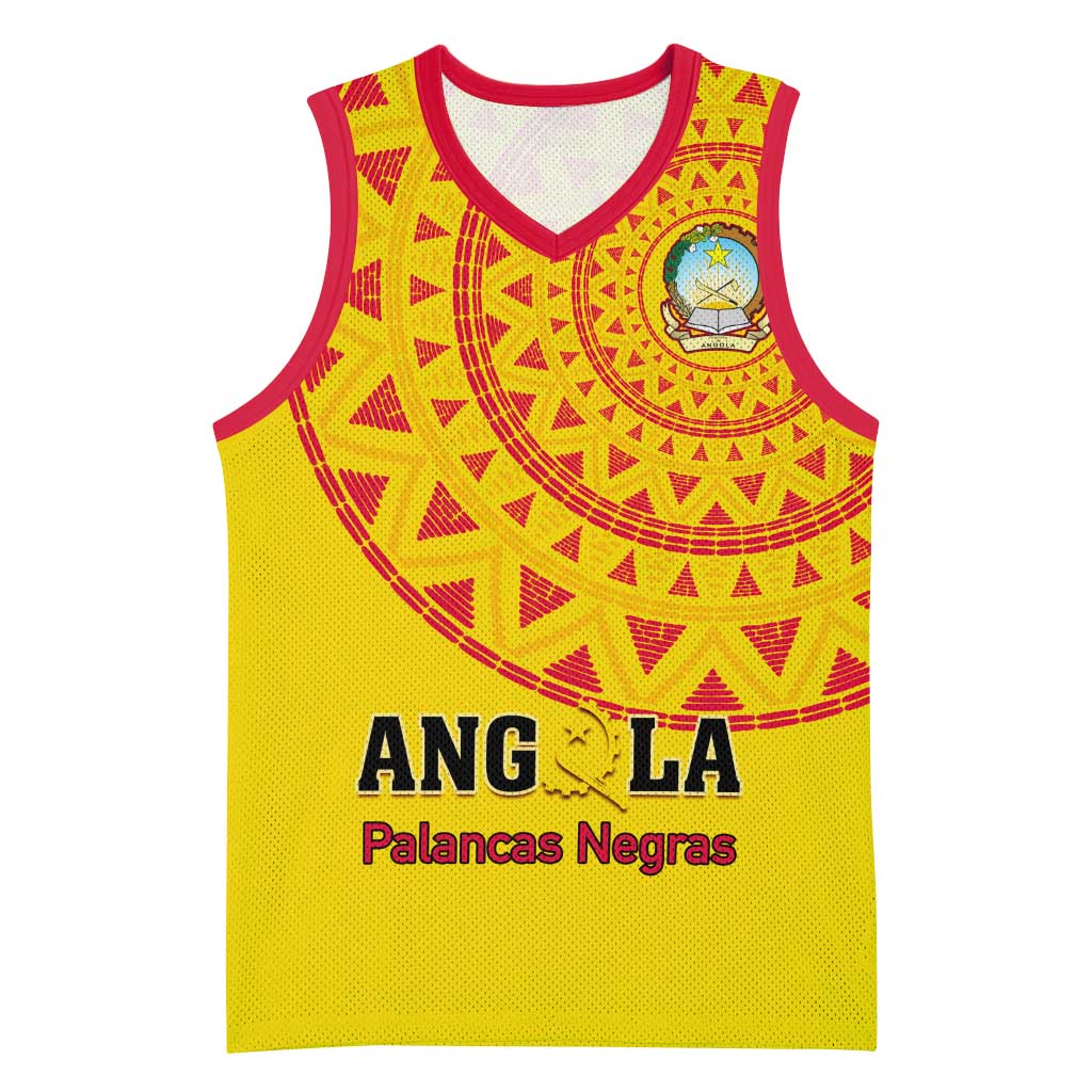 Support Palancas Negras - Yellow Angola Football Basketball Jersey - African Pride