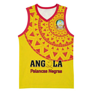 Support Palancas Negras - Yellow Angola Football Basketball Jersey - African Pride