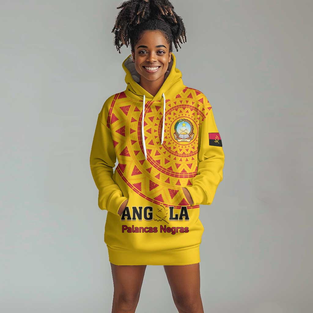 Support Palancas Negras - Yellow Angola Football Hoodie Dress