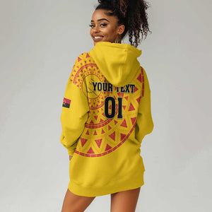 Support Palancas Negras - Yellow Angola Football Hoodie Dress