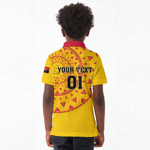 Support Palancas Negras - Yellow Angola Football Kid Polo Shirt