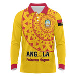 Support Palancas Negras - Yellow Angola Football Long Sleeve Polo Shirt