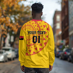 Support Palancas Negras - Yellow Angola Football Long Sleeve Shirt LT01