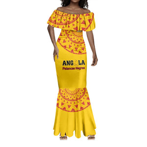 Support Palancas Negras - Yellow Angola Football Mermaid Dress