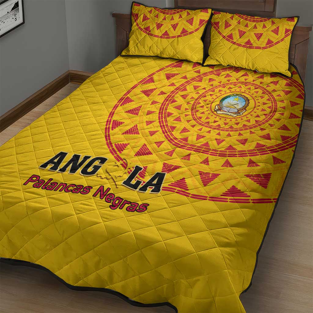 Support Palancas Negras - Yellow Angola Football Quilt Bed Set