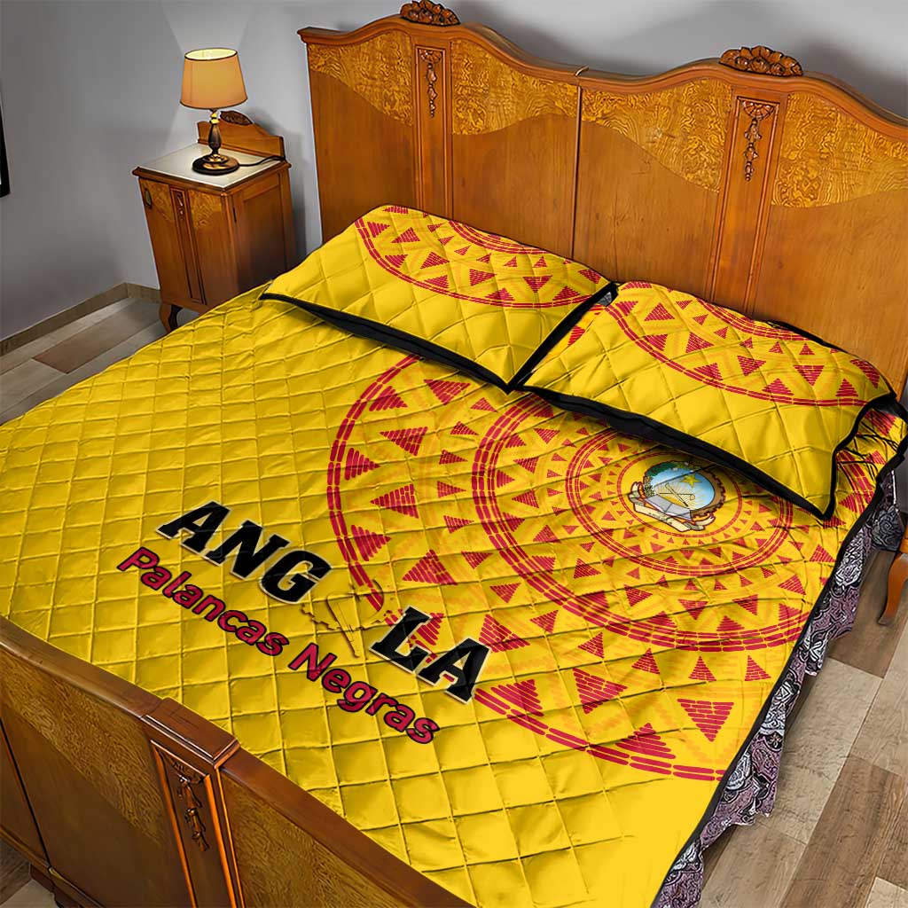 Support Palancas Negras - Yellow Angola Football Quilt Bed Set