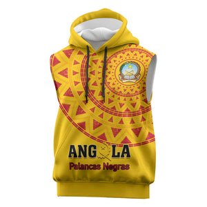 Support Palancas Negras - Yellow Angola Football Sleeveless Hoodie - African Pride