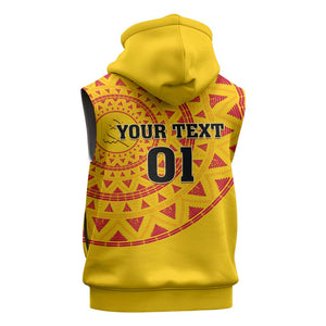 Support Palancas Negras - Yellow Angola Football Sleeveless Hoodie - African Pride