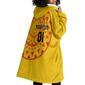 Support Palancas Negras - Yellow Angola Football Wearable Blanket Hoodie