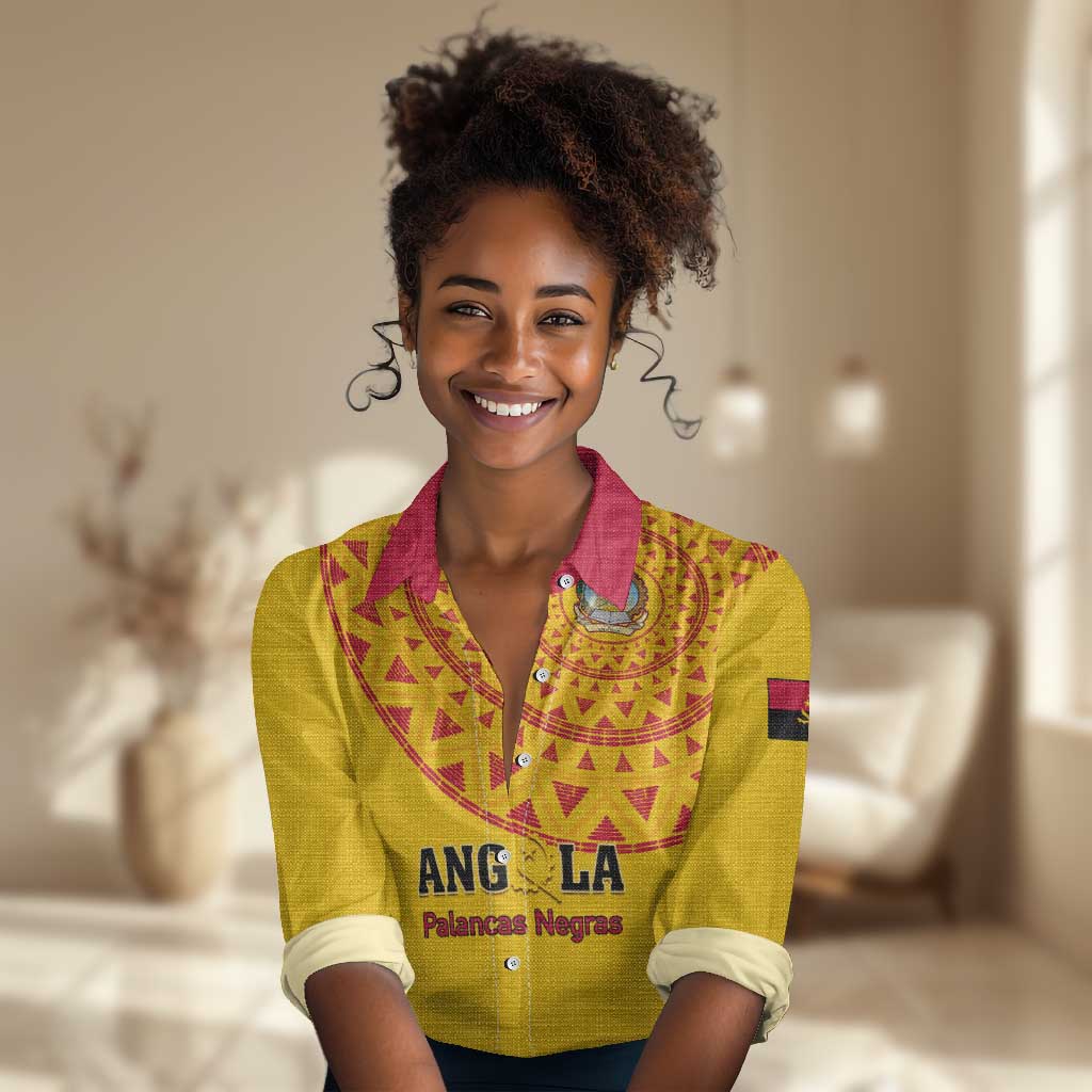 Support Palancas Negras - Yellow Angola Football Women Casual Shirt LT01