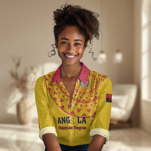 Support Palancas Negras - Yellow Angola Football Women Casual Shirt LT01
