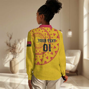 Support Palancas Negras - Yellow Angola Football Women Casual Shirt LT01