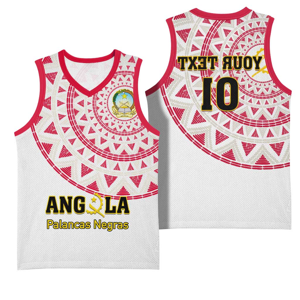Support Palancas Negras - White Angola Football Basketball Jersey - African Pride