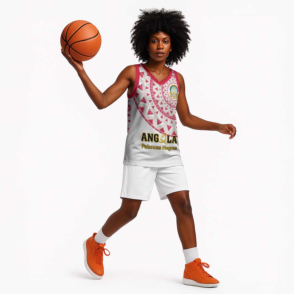 Support Palancas Negras - White Angola Football Basketball Jersey - African Pride